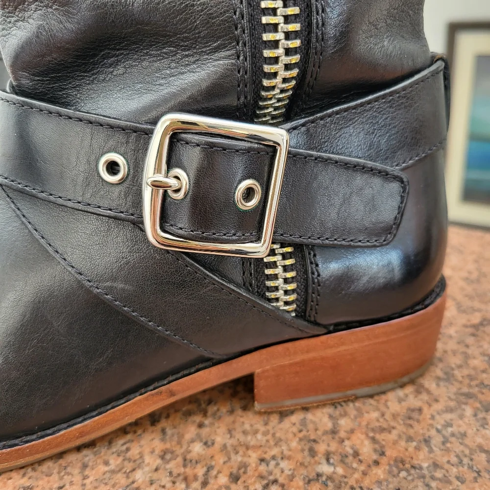 Dairy Boy Vibes Riding Jolene tall leather boots sz7 - Picture 4 of 10